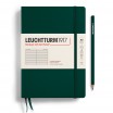 Leuchtturm1917 A5 Ruled Hardcover Notebook - Forest Green