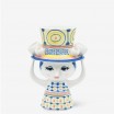 Bjørn Wiinblad Blue Lady with Hat Vase - 20.5 cm 