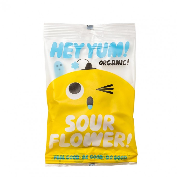 HEY YUM! Sour Flower Organic Fruit Gums 100g