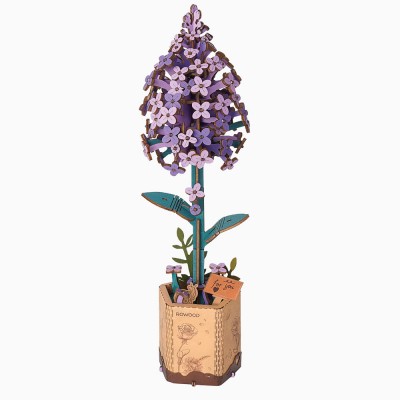 Lilac 3D Wooden Flower Puzzle by Robotime