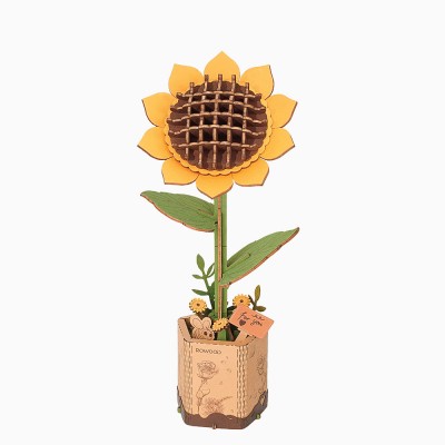 Sunflower 3D Wooden Flower Puzzle by Robotime