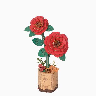 Camellia 3D Wooden Flower Puzzle by Robotime