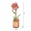 Pink Rose 3D Wooden Flower Puzzle by Robotime