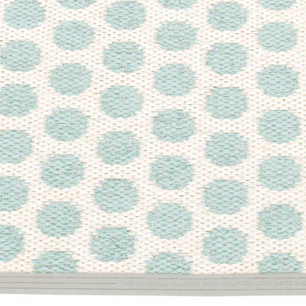 Pappelina Noa Pale Turquoise & Vanilla Runner Detail