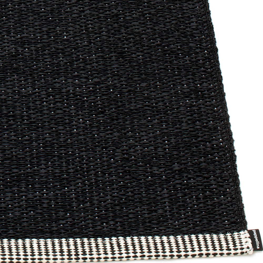 Pappelina Mono Black Rug Edge Detail