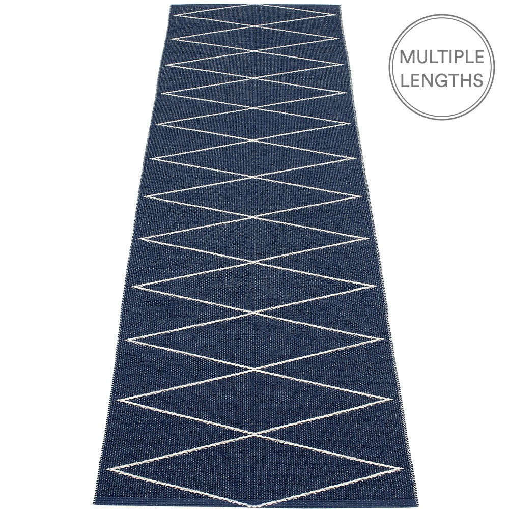 Pappelina Max Navy & Vanilla Runner - 70 x 240 cm