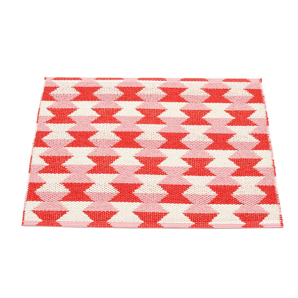 Pappelina Dana Coral Red & Piglet Mat - 70 x 60 cm - Reverse