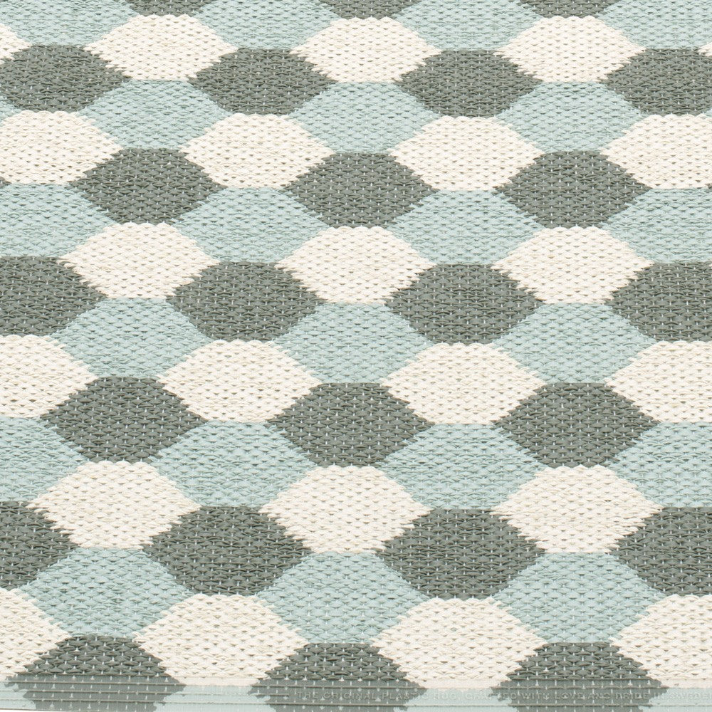 Pappelina Dana Army & Pale Turquoise Runner - Detail