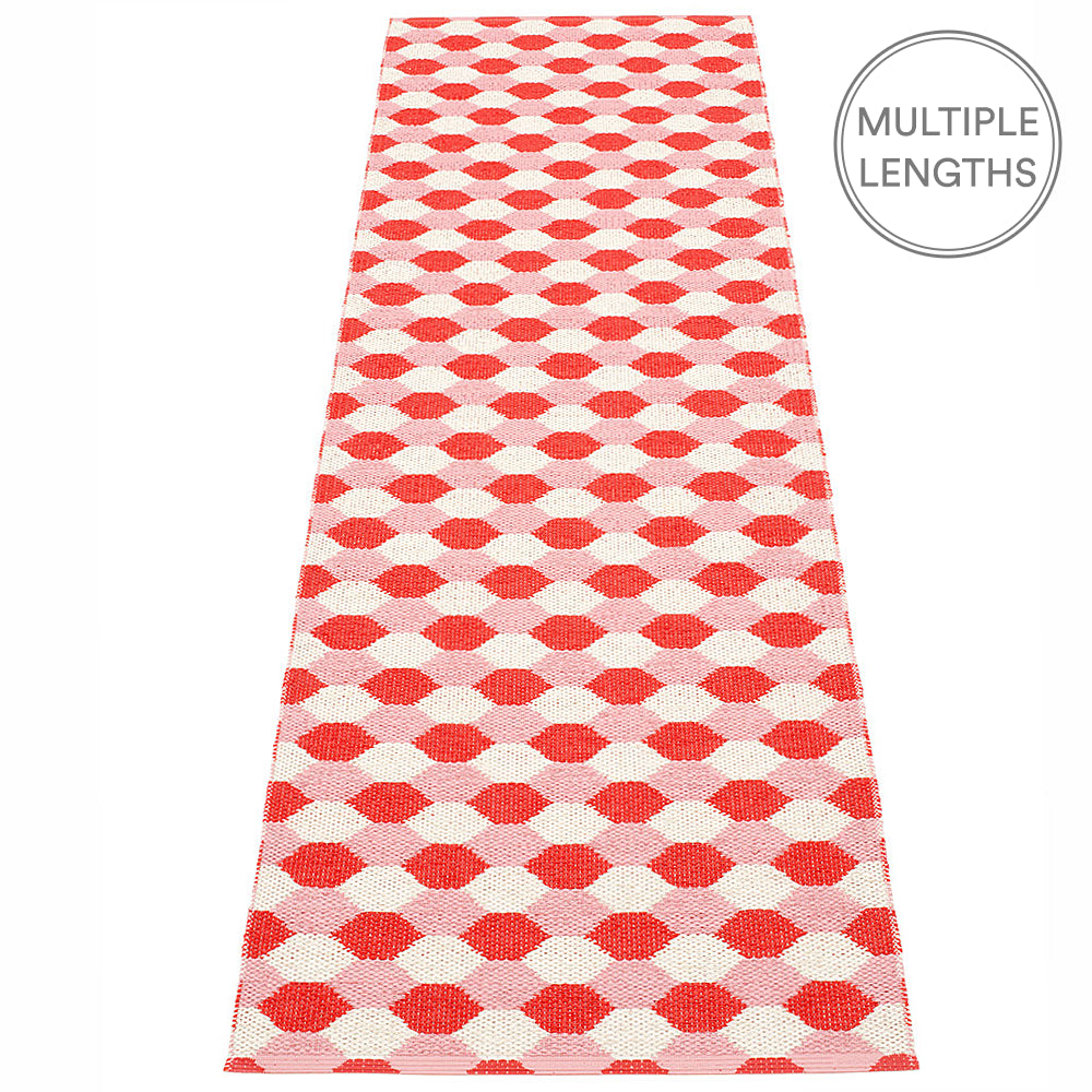 Pappelina Dana Coral Red & Piglet Runner - 70 x 250 cm