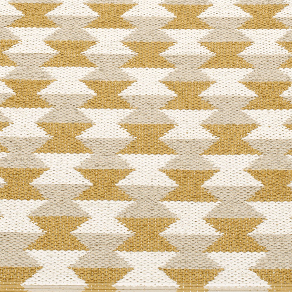 Pappelina Dana Ochre & Beige Runner - Reverse Detail