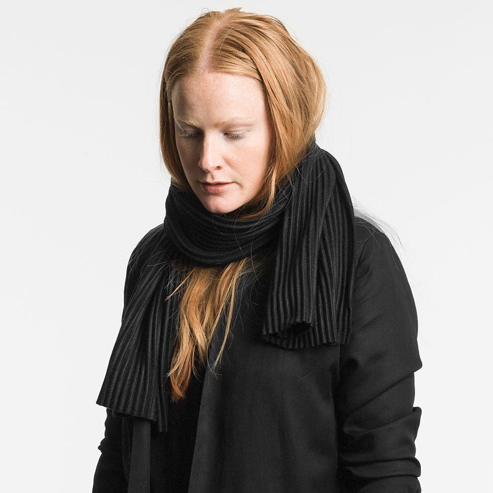 plllllleeeasse fleece scarf BLACK Microfleece Scarf
