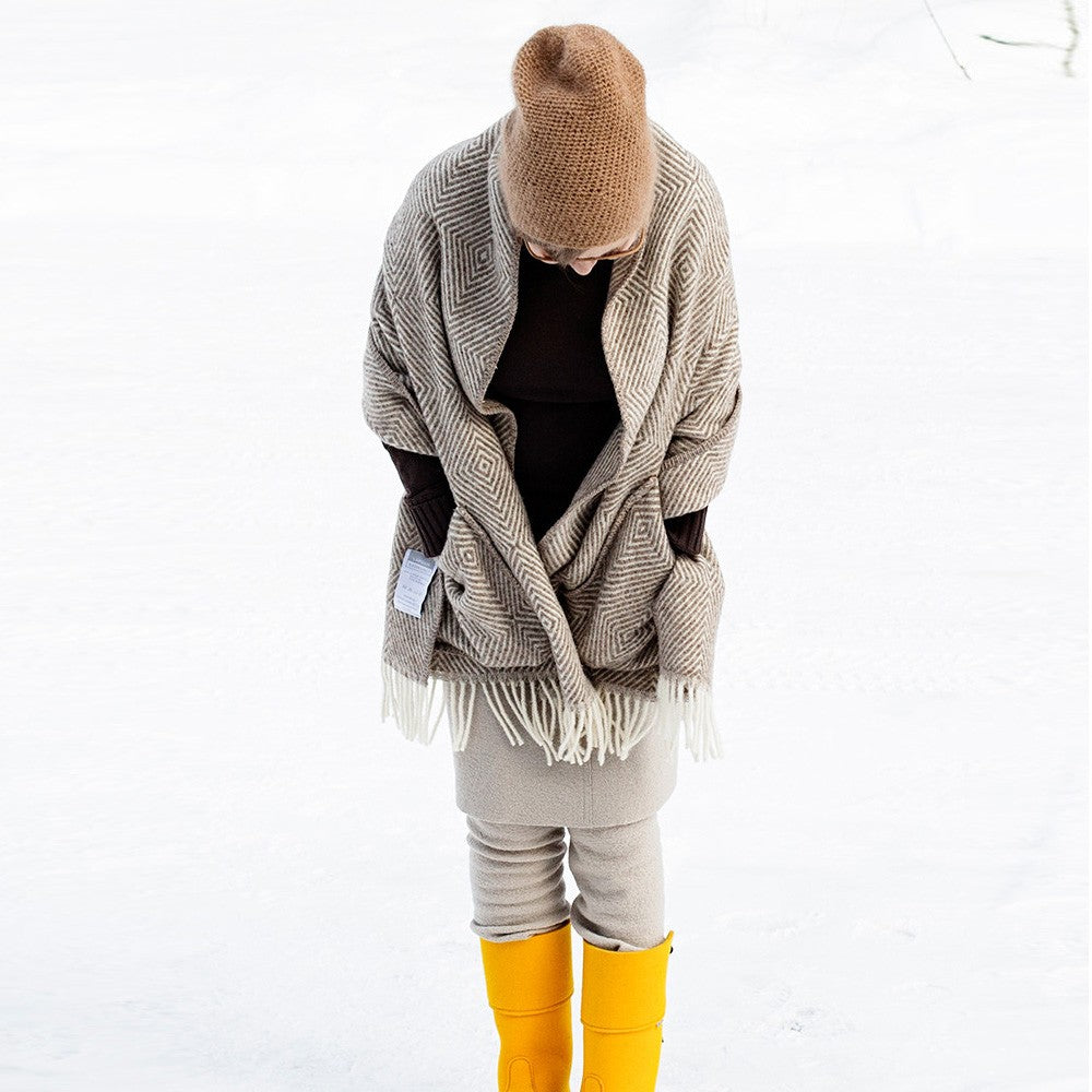 Lapuan Kankurit Brown Maria Pocket Shawl