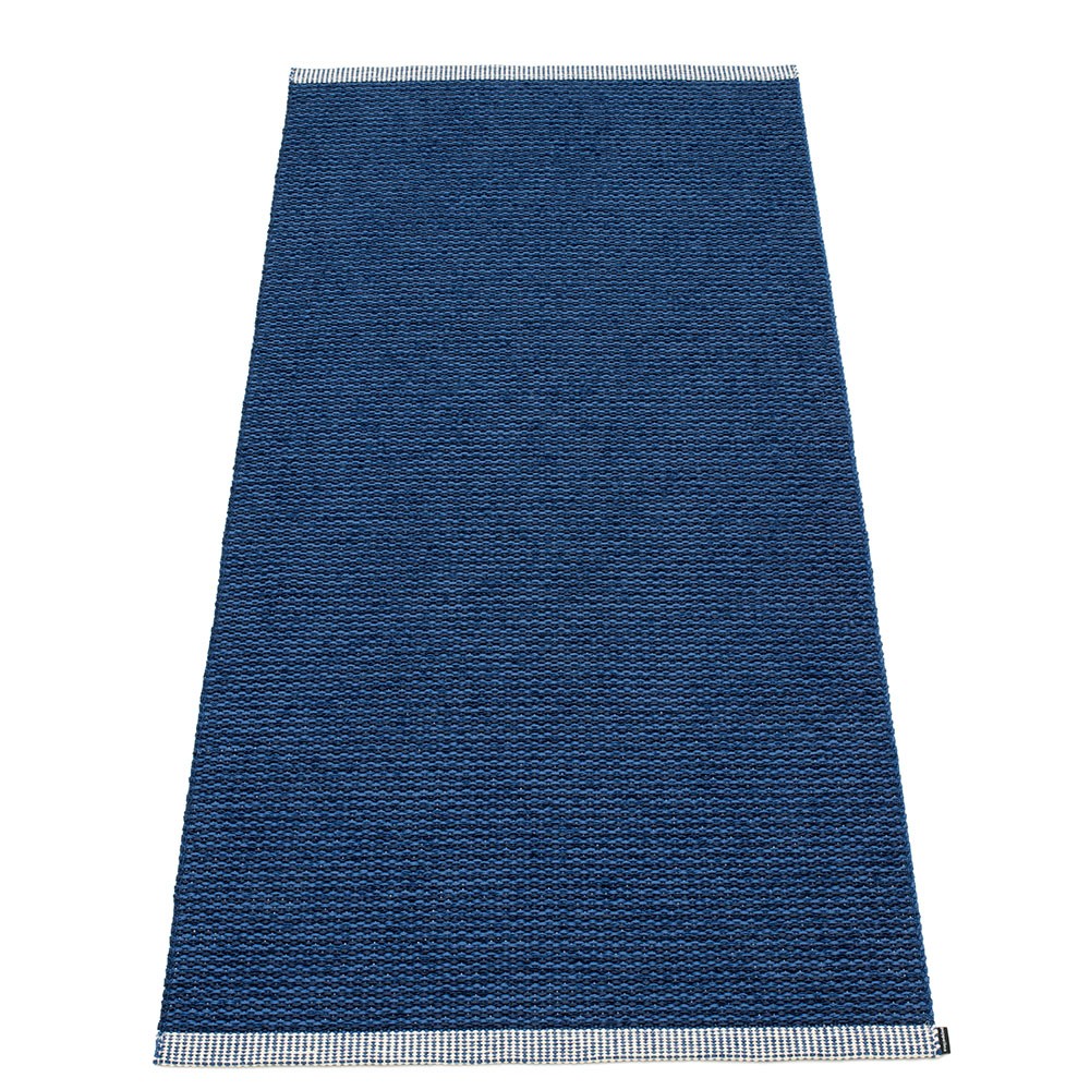 Pappelina Mono Dark Blue : Denim Rug - 85 x 160 cm