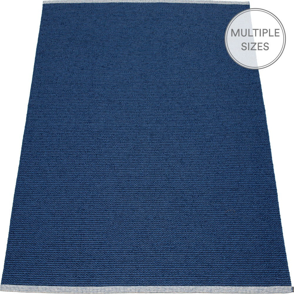 Pappelina Mono Dark Blue : Denim Large Rug