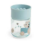 Done by Deer blue learning cup with 360 lid against a white background.