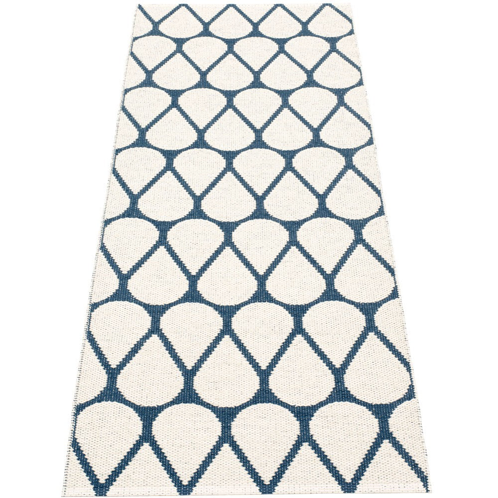 Pappelina Otis Runner - Ocean Blue & Vanilla - 70 x 200 cm Reverse