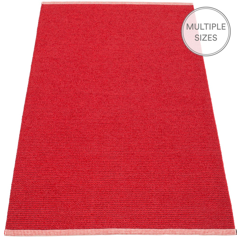 Pappelina Mono Large Rug - Dark Red