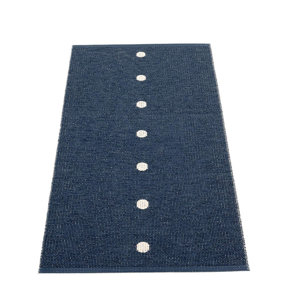 Pappelina Peg Runner - Dark Blue & Vanilla 70 x 140 cm