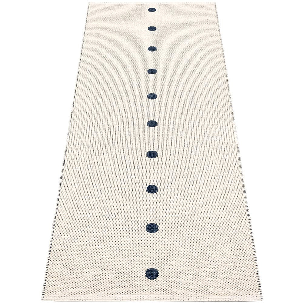 Pappelina Peg Runner - Dark Blue & Vanilla Reverse