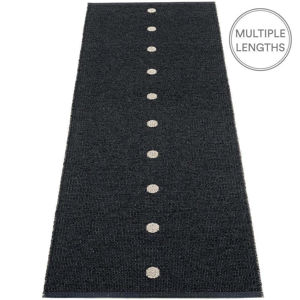 Pappelina Peg Runner - Black & Linen 70 x 200 cm