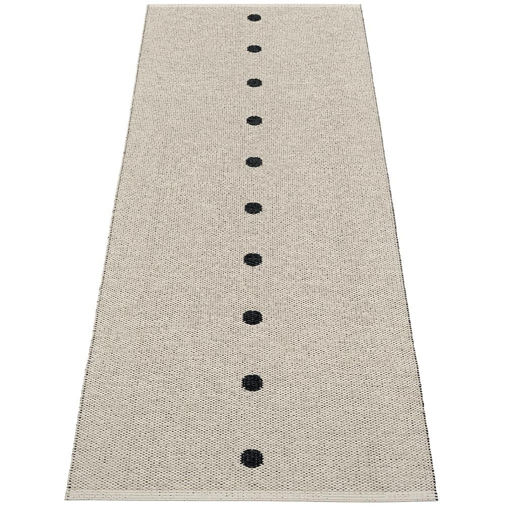 Pappelina Peg Runner - Black & Linen 70 x 200 cm Reverse