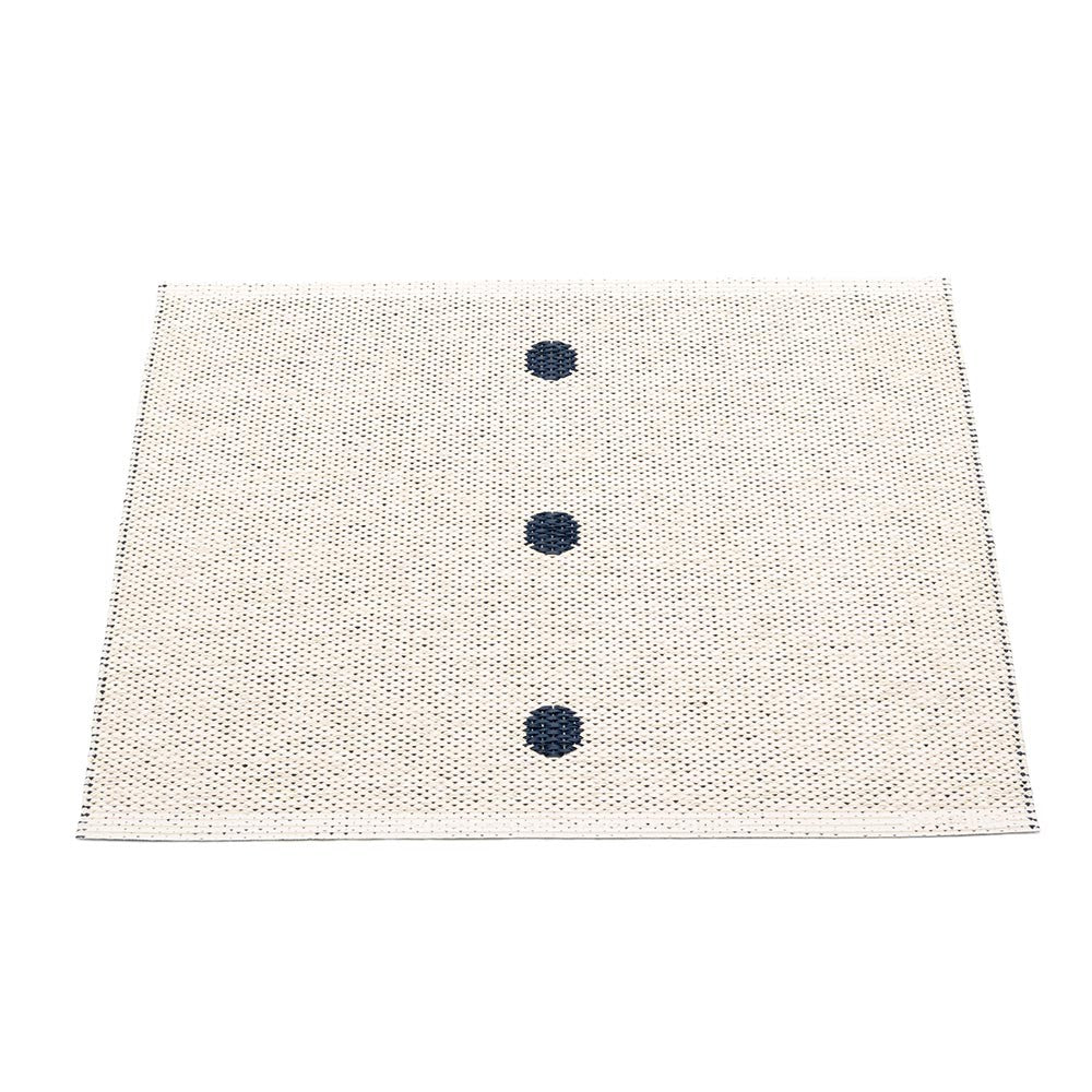 Pappelina Peg Small Mat - Dark Blue & Vanilla 70 x 60 cm Reverse