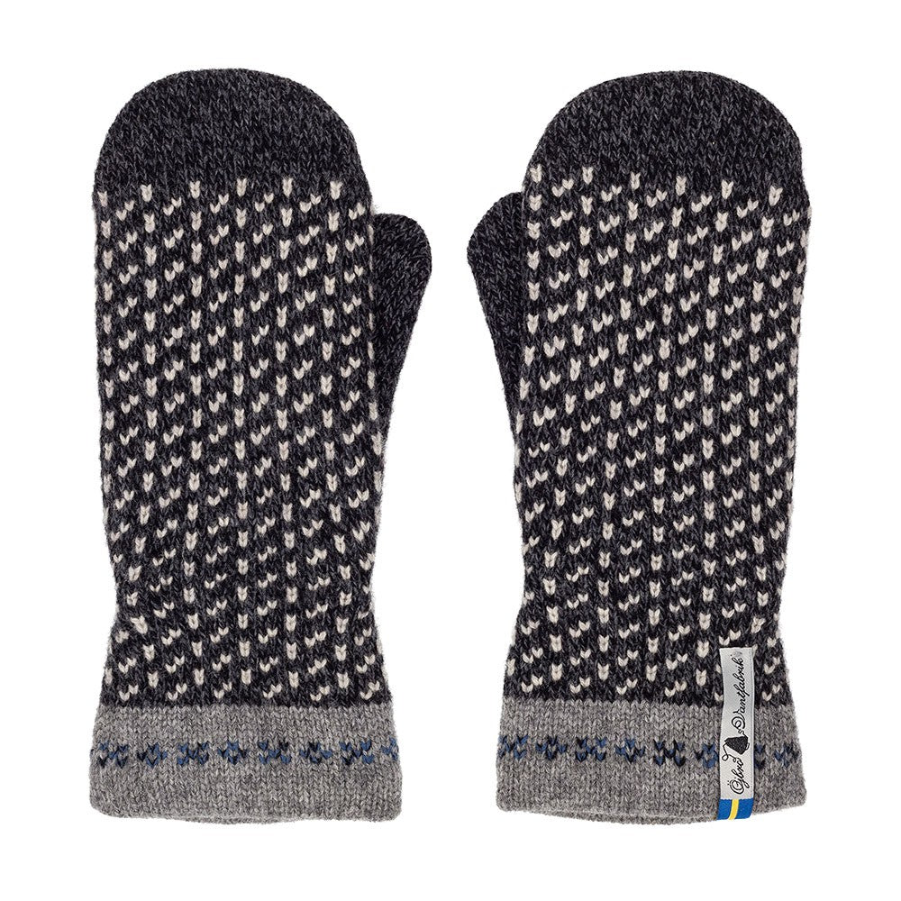 Öjbro Merino Wool Swedish Mittens - Skaftö Soot