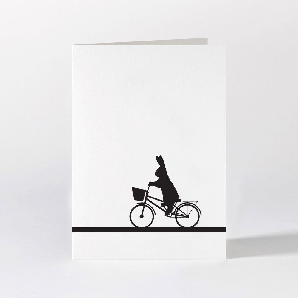 Ham Greeting Card - City Bike Rabbit