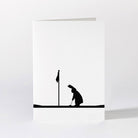 Ham Greeting Card - Golfing Rabbit