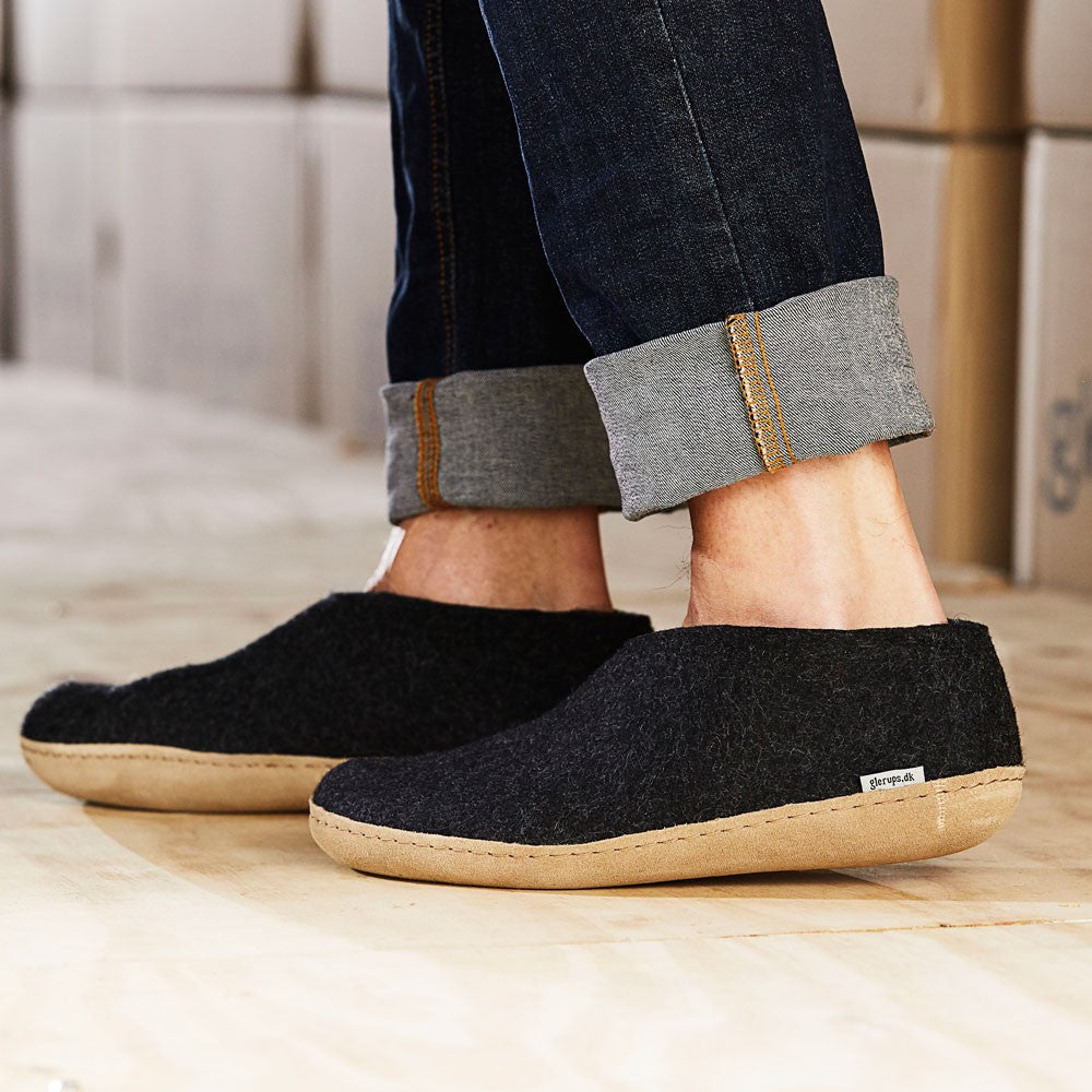 Glerups Felt House Shoe - Charcoal