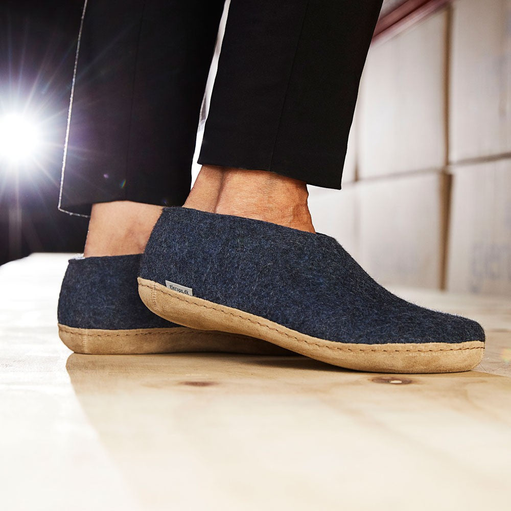 Glerups Felt House Shoe - Denim