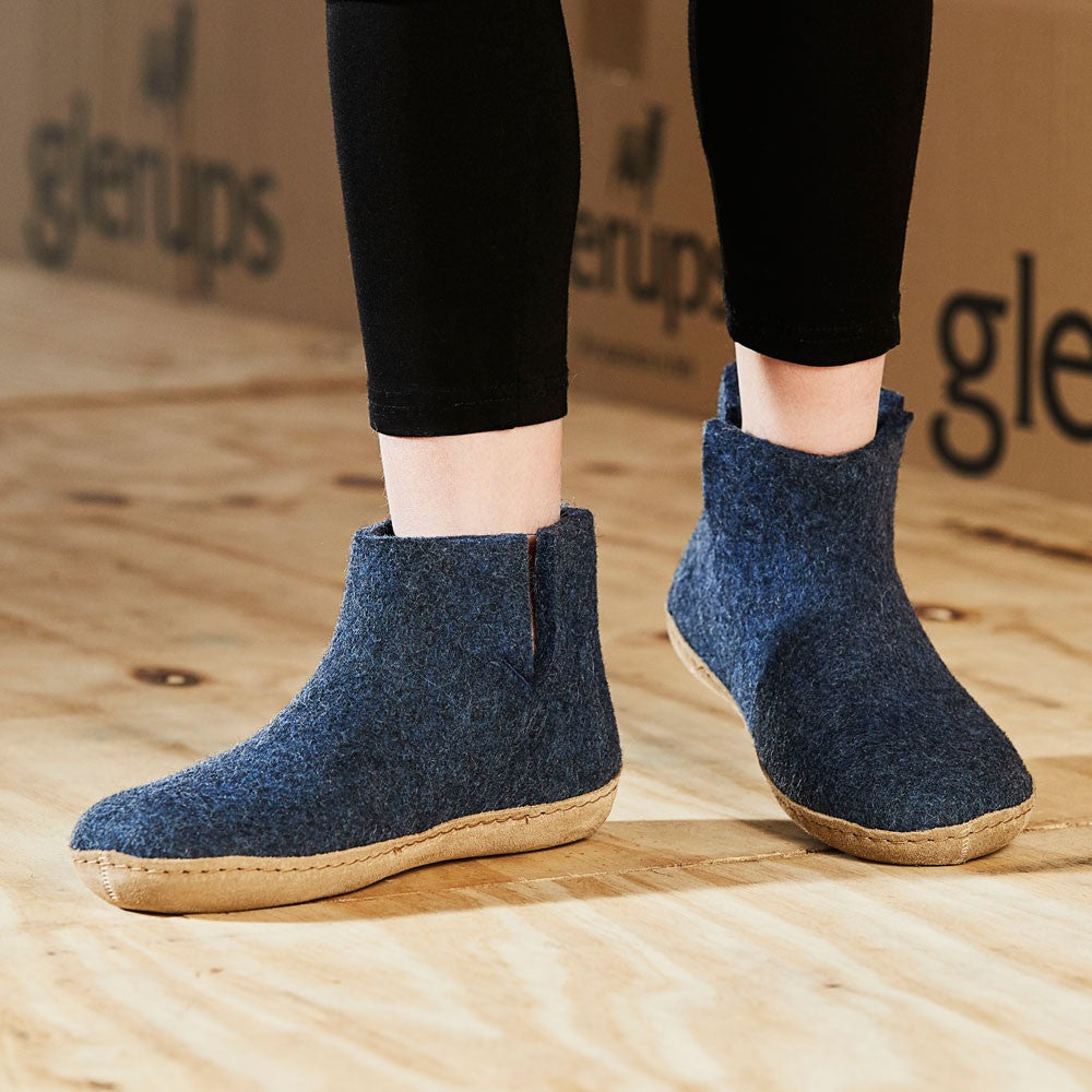 Glerups Felt Ankle Boot - Denim