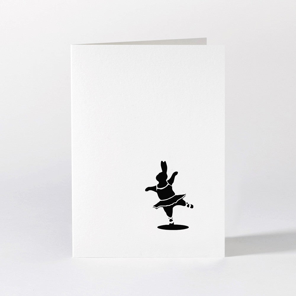 Ham Greeting Card - Ballet Rabbit