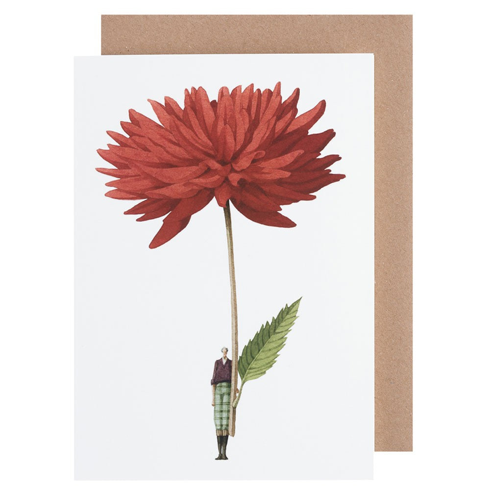 Laura Stoddart Dahlia Greeting Card