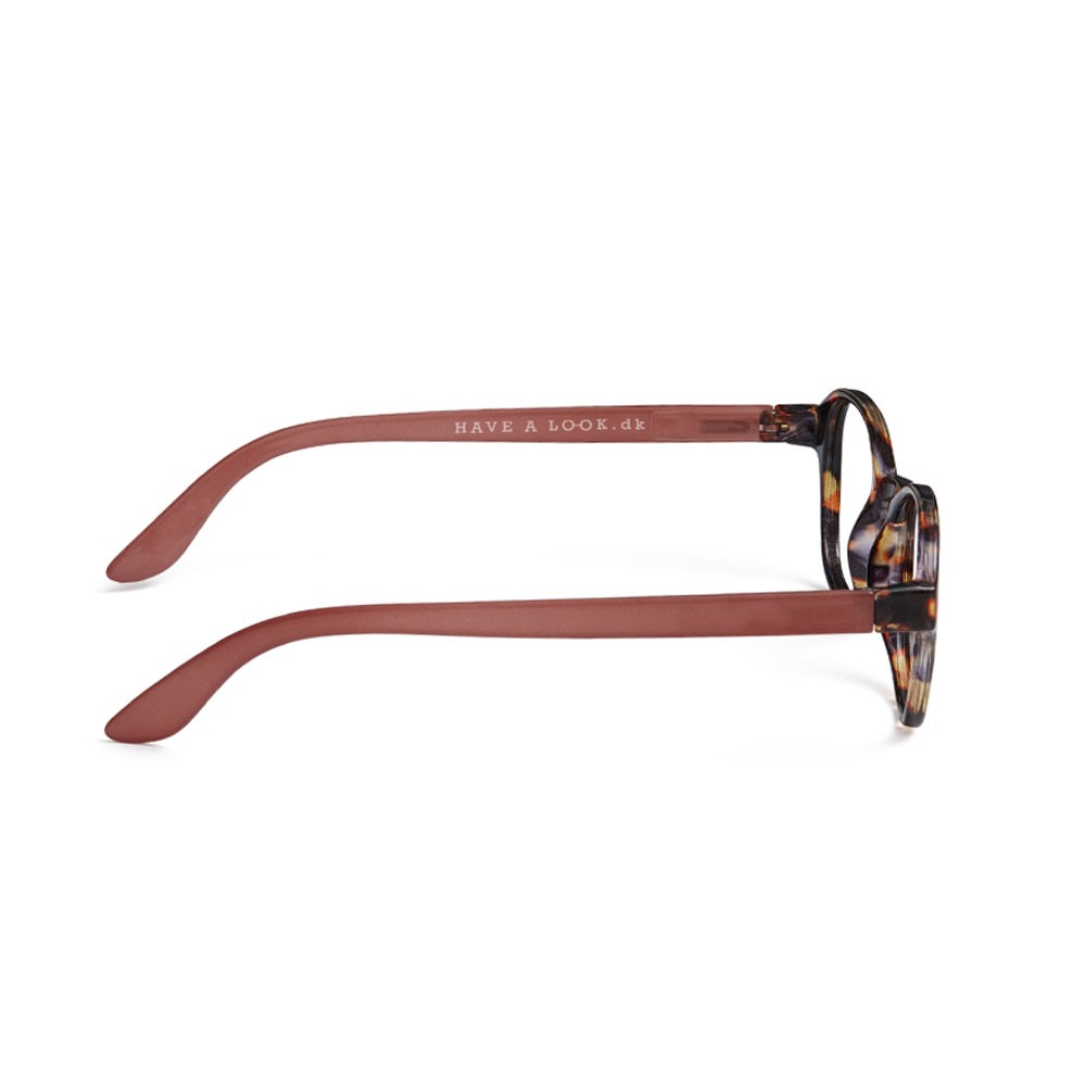 Have A Look Reading Glasses - Circle Tortoise & Rose