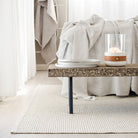 Pappelina Mono Linen : Vanilla Large Rug