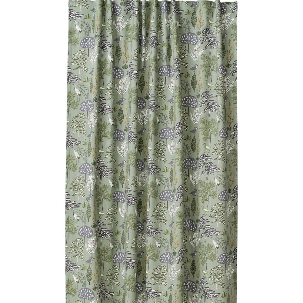 Scandinavian Fabric - Spira Flora Green