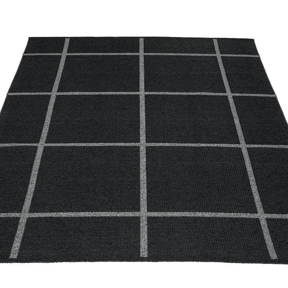 Pappelina Ada Large Rug 180 x 260 cm - Black|Granit Metallic