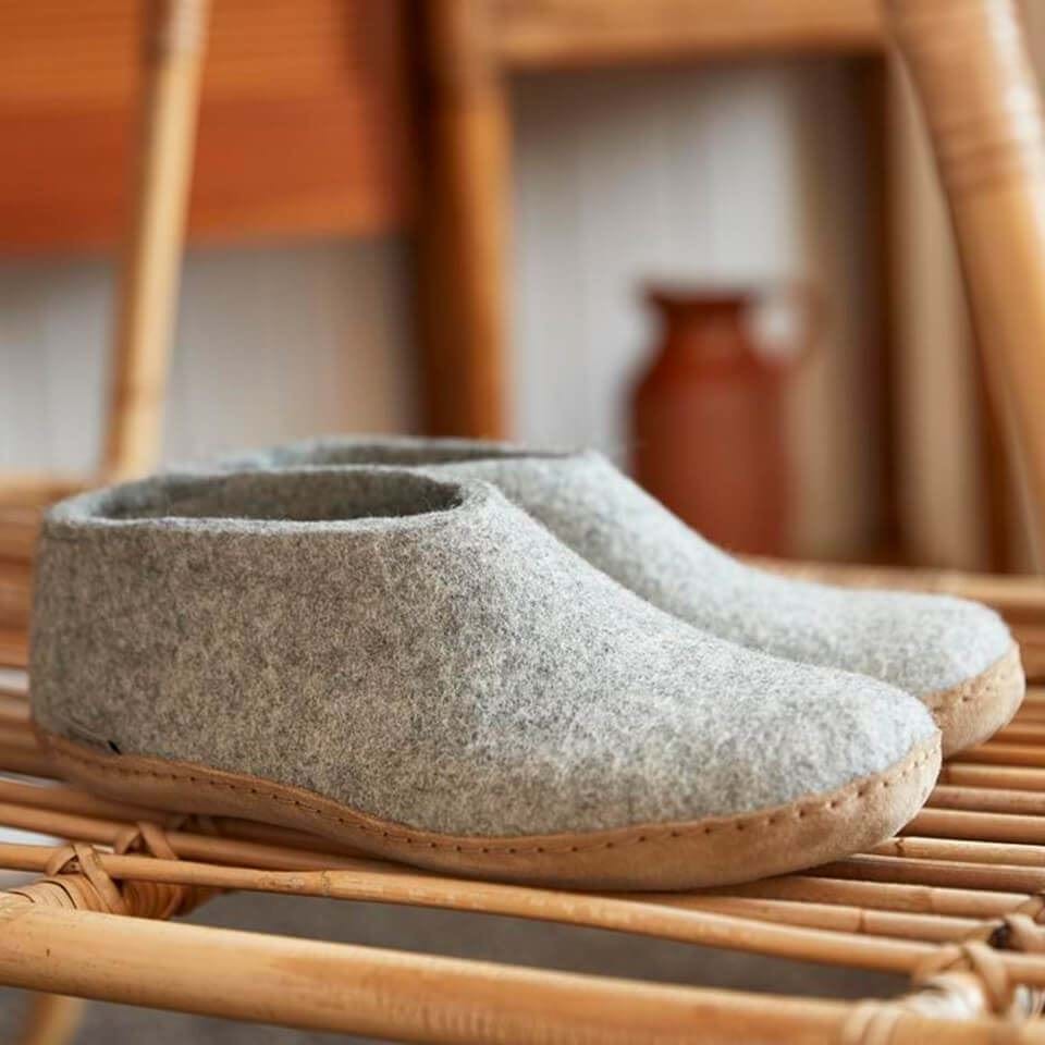 Glerups Felt House Shoe - Grey