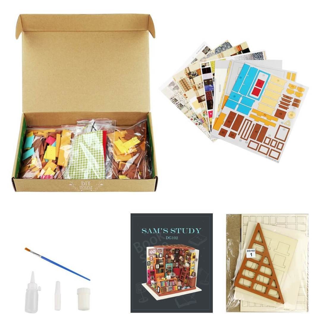 Sam s Study DIY Miniature Kit by Rolife HUS HEM Hus Hem