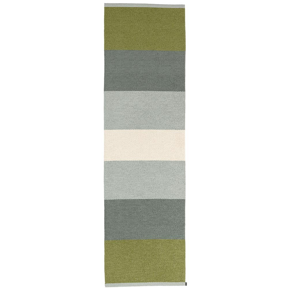 Pappelina Kim Runner Top View - Olive 70 x 240 cm