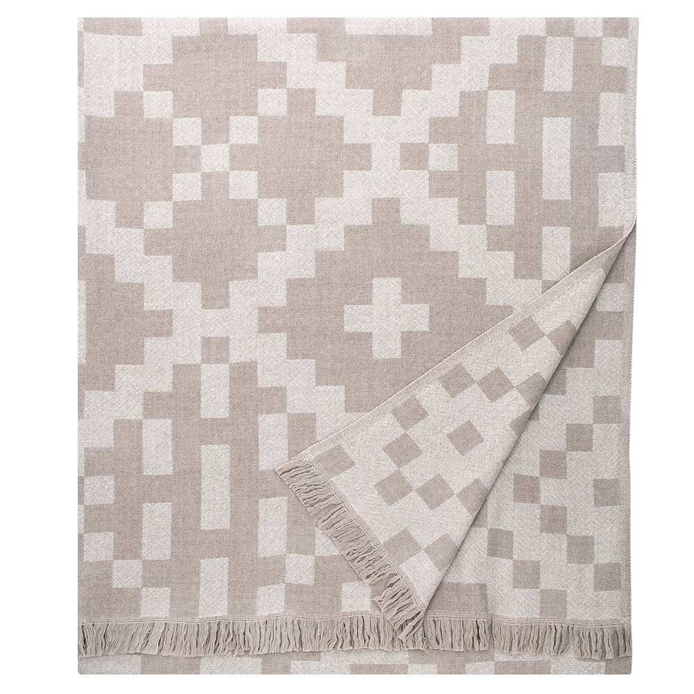 Lapuan Kankurit Huvila Blanket - Beige & White