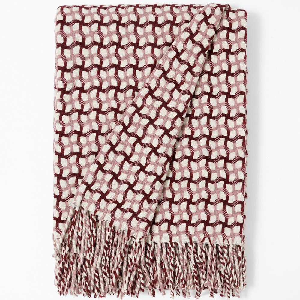 Burel Gathering Wool Blanket - Dusk Pink