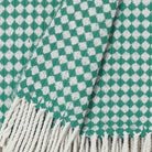 Burel Azulejo Wool Blanket - Emerald