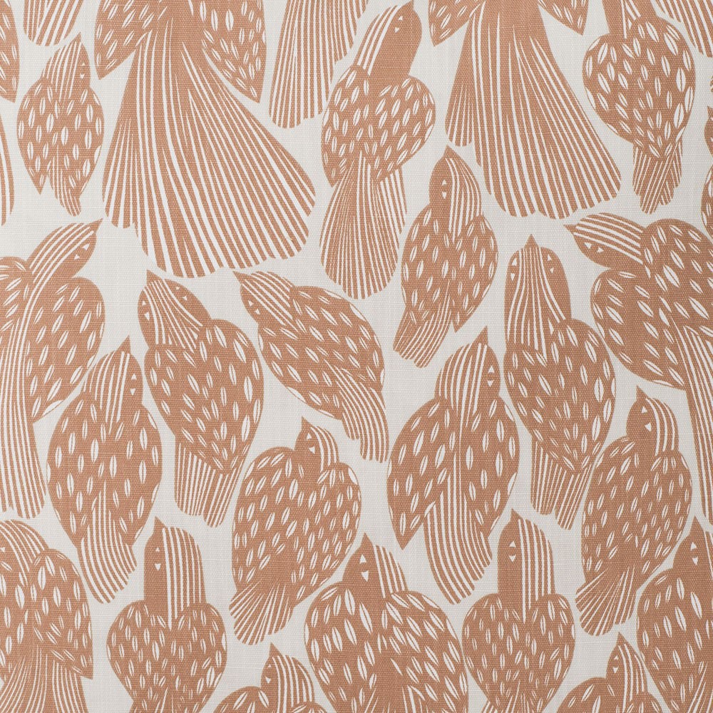 Spira of Sweden Birds Fabric - Rust