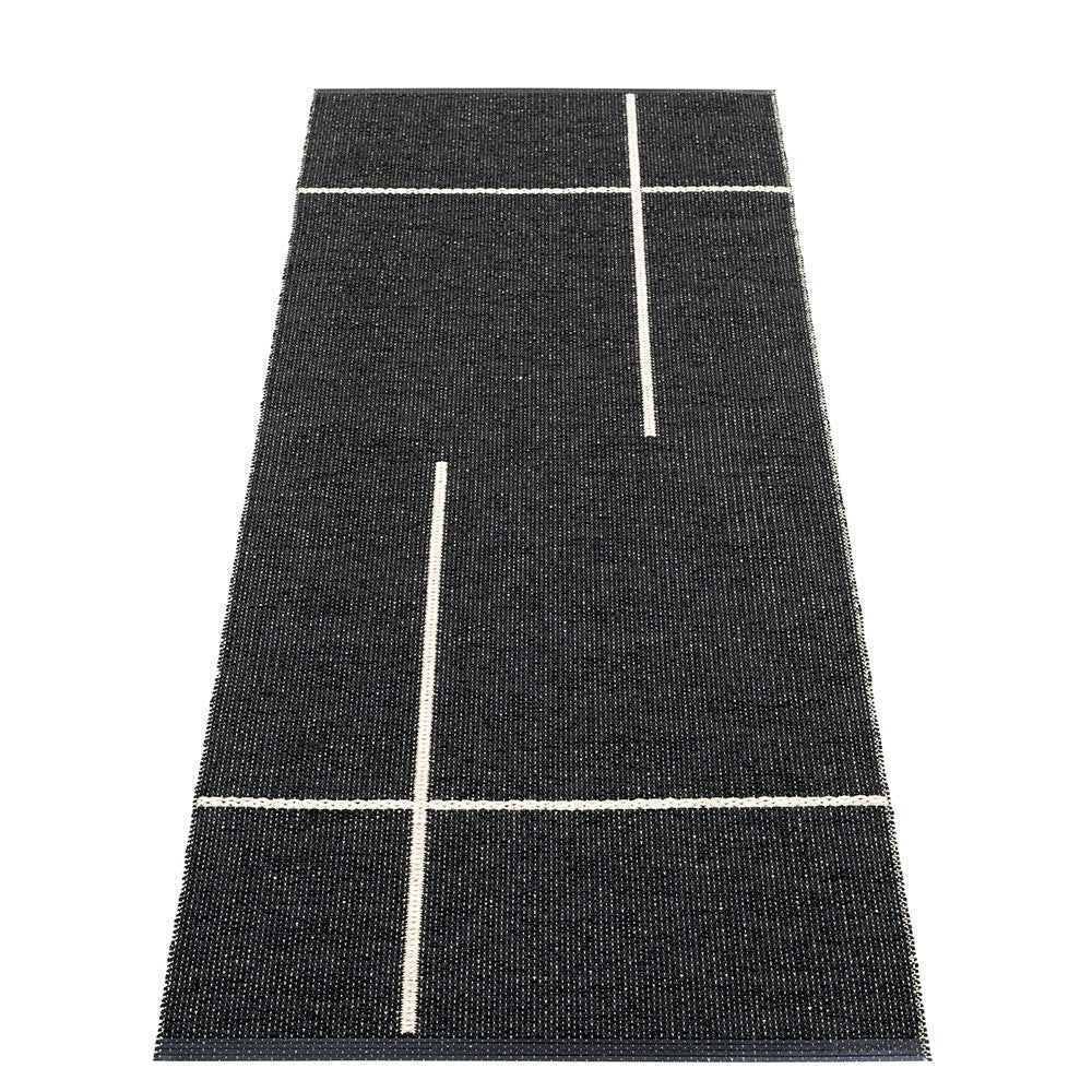 Pappelina Black Fred Runner - 70 x 180 cm