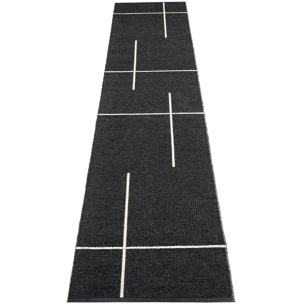 Pappelina Black Fred Runner - 70 x 360 cm