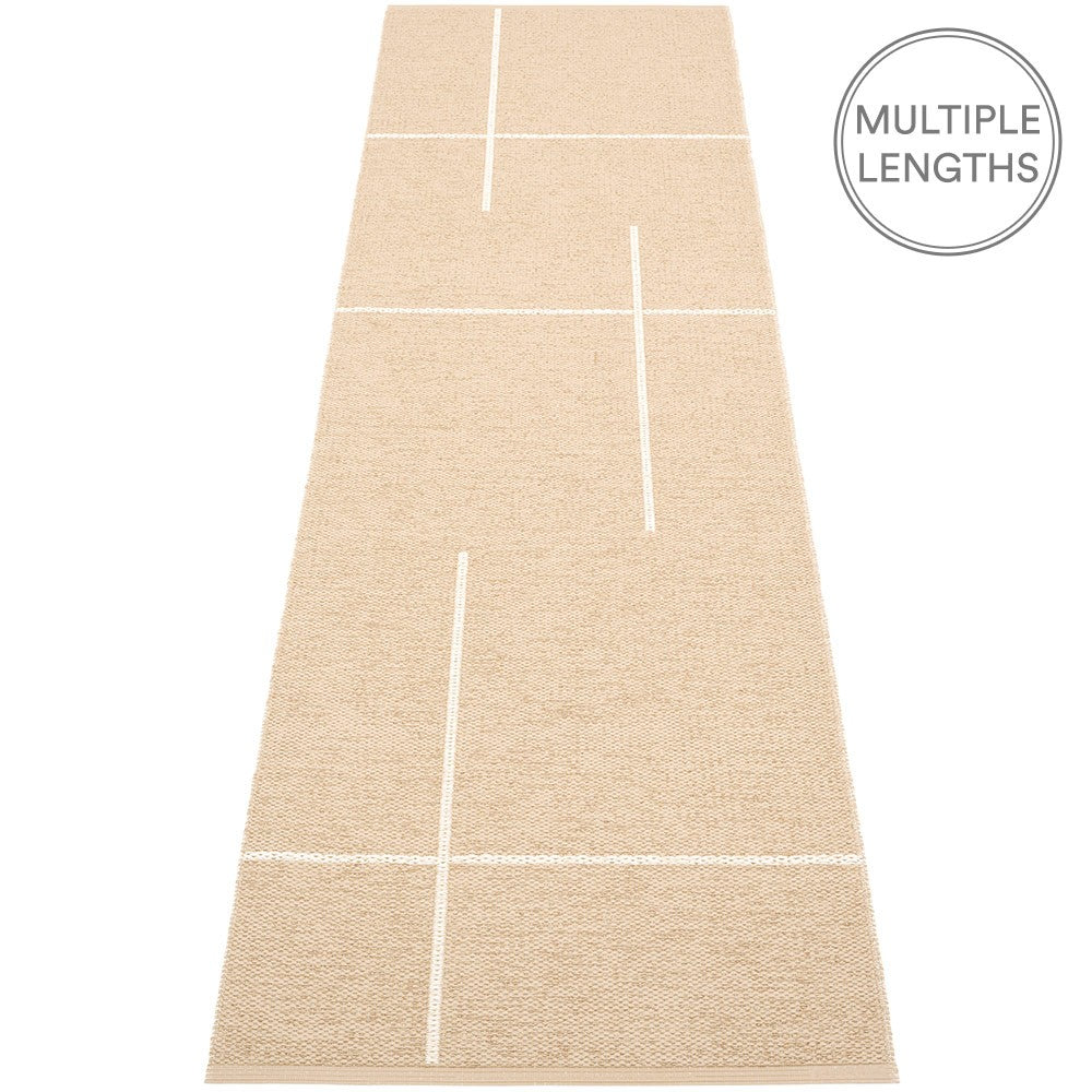 Pappelina Beige & Vanilla Fred Runner - 70 x 270 cm