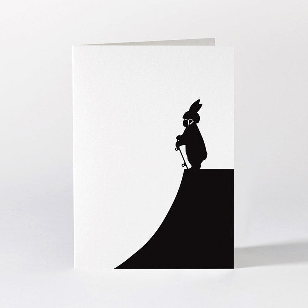 Ham Greeting Card - Skatepark Rabbit