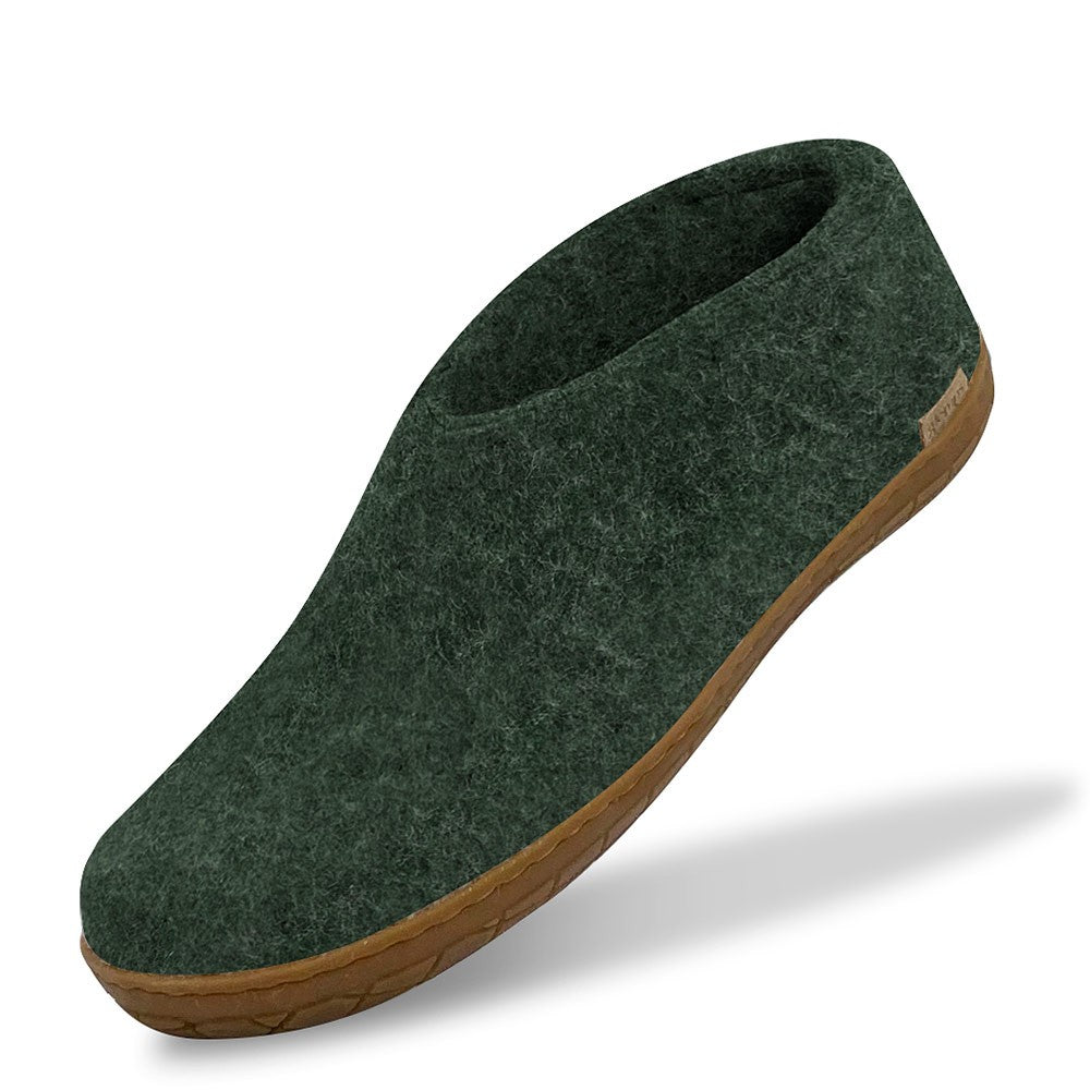 Glerups Felt Rubber Sole Shoe - Forest